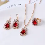 Delysia King Three-piece Ring Necklace Earrings