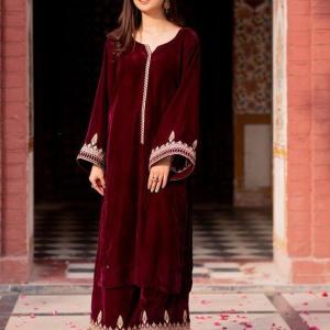 “Where softness meets royal grace.” Red Charm Classy Desgn Siut.