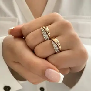 Stainless Steel 18K Gold-Plated Sun Ring