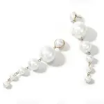 Simulated Pearl Long Earrings