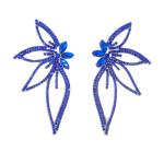 Exaggerated Zircon Butterfly Wings Earrings