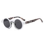 SO&EI New Small Round Sunglasses Retro Punk Gradient Shades UV400
