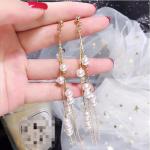 Silver Needle Korean Fashion Tassel Earrings