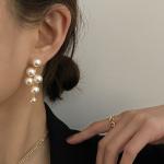 French Vintage Pearl Grape Tassel Earrings