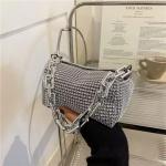 Allover Rhinestone Bucket Bag,