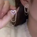"Elegant Brown Zircon Earrings