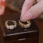 "Elegant Brown Zircon Earrings