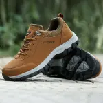 "New Men's Outdoor Suede Leather Hiking Shoes – Travel, Hunting & Trail Jogging Shoes, Size 49"