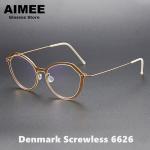 Denmark Titanium Eyeglasses – Ultralight Round Frame, Myopia & Prescription Glasses for Men & Women