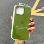 Original Apple Soft Liquid Silicone Phone Case for iPhone 16 Plus 15 14 Pro Max Shockproof Protect Full Logo Solid Candy Cover