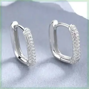 "XINYI Square Circle Hoop Earrings