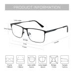 ZENOTTIC 2024 Men’s Titanium Alloy Optical Glasses – Ultralight Square Metal Frame, Fashionable Non-Prescription Eyewear.