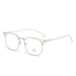 XJiea 2024 Photochromic Anti-Blue Light Glasses – Stylish Semi-Rimless Eyewear for Men and Women, Ideal for Office & Computer Use!
