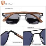 Hu Wood Metal Sunglasses – Stylish Black Polarized Sunglasses for Men and Women, High-Quality Fashion, Ideal for Driving (Model GR9002).