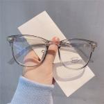 Large Frame Myopia Glasses – Fashionable Anti-Blue Light Eyewear for Men and Women, Diopter -1.0 to -6.0.