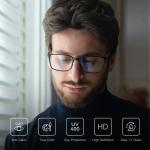 ZENOTTIC 2024 Anti-Blue Light Reading Glasses – Sporty Square Design, Unisex Anti-Glare Computer Glasses for Men.