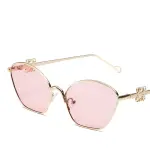 2024 Cat Eye Sunglasses – Small Frame, Metal Design with Chinese Knot Decoration, Trendy for Men and Women.