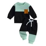 Baby Boys 2PC Sweatshirt & Pants Set – Toddler Fall/Winter Outfit.