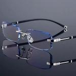 New Cut Edge Frameless Presbyopic Glasses – HD Anti-Blue Light, Anti-Fatigue, Clear Vision for Men (+1.0 to +4.0).