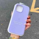 Original Apple Soft Liquid Silicone Phone Case for iPhone 16 Plus 15 14 Pro Max Shockproof Protect Full Logo Solid Candy Cover