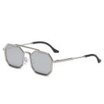 Metal Frame Polygonal Sunglasses – Fashionable Double Bridge Design for Men and Women, Luxury Outdoor Driving Eyewear!