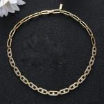 "Women's Lucky Beaded Zircon Choker Necklace – Gold Color Geometry Style, 2024 High-Quality Jewelry"