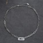 "Women's Lucky Beaded Zircon Choker Necklace – Gold Color Geometry Style, 2024 High-Quality Jewelry"