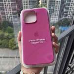Original Apple Soft Liquid Silicone Phone Case for iPhone 16 Plus 15 14 Pro Max Shockproof Protect Full Logo Solid Candy Cover