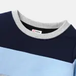 "PatPat 2PCS Baby Colorblock Sweatshirt & Sweatpants Set – Soft & Comfy"
