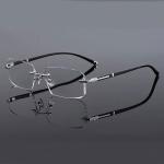 New Cut Edge Frameless Presbyopic Glasses – HD Anti-Blue Light, Anti-Fatigue, Clear Vision for Men (+1.0 to +4.0).