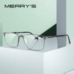 MERRYS DESIGN Men's Reading Glasses – Titanium Alloy Frame, Anti-Blue Light, CR-39 Aspheric Lenses (Model S2170FLH).