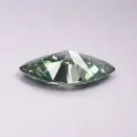VVS1 Moissanite Beads: Natural blue-green marquise bead