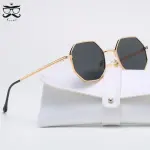 Fashion Retro Metal Octagon Sunglasses – Vintage Luxury Polygon Frames for Men and Women.