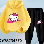 2024 Hello Kitty Hoodie Set for Kids (4-14) – Sweatshirt & Trousers.