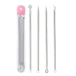 4PCS Acne & Blackhead Remover Set – Pimple, blemish, and pore cleanser tools for skincare.