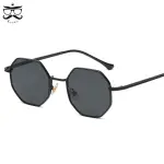 Fashion Retro Metal Octagon Sunglasses – Vintage Luxury Polygon Frames for Men and Women.