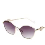2024 Cat Eye Sunglasses – Small Frame, Metal Design with Chinese Knot Decoration, Trendy for Men and Women.