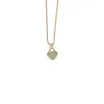"Fashion Light Green Jade Pendant Necklace – Stainless Steel Clavicle Chain for Women"