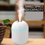 250ML USB Mini Air Humidifier & Aroma Diffuser – Ultrasonic, Mute Mist Maker with LED Color Lamp. Perfect for home or car