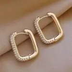 "XINYI Square Circle Hoop Earrings