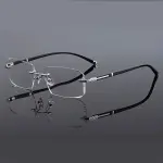 New Cut Edge Frameless Presbyopic Glasses – HD Anti-Blue Light, Anti-Fatigue, Clear Vision for Men (+1.0 to +4.0).