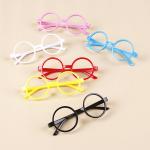 Round Plastic Glasses Frame for Kids, Fashionable Baby Eyewear, Lens-Free Decoration Gift.