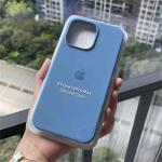 Original Apple Soft Liquid Silicone Phone Case for iPhone 16 Plus 15 14 Pro Max Shockproof Protect Full Logo Solid Candy Cover