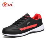 "YRZL Men's Waterproof Walking Sneakers – Non-Slip Leather Sports Shoes for Spring & Autumn!"