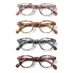 Turzing Round Reading Glasses for Women, Spring Hinge, Pattern Print Eyeglasses.