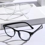 2PCS Unisex Square Anti-Blue Light Glasses – Trendy Plastic Frame, Clear Lenses for Back to School