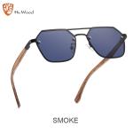 Hu Wood Metal Sunglasses – Stylish Black Polarized Sunglasses for Men and Women, High-Quality Fashion, Ideal for Driving (Model GR9002).