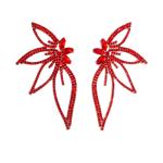 Exaggerated Zircon Butterfly Wings Earrings – Luxury Stud Design for Women, Perfect for Parties.