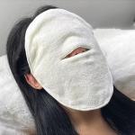 Cotton Hot Compress Towel - Soft, wet, steam-heating face towel for pore opening, deep cleansing, and facial care.