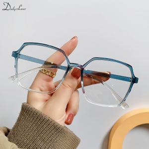 "Oversized Anti-Blue Light Glasses: Luxury, transparent, and stylish eyewear for men and women."